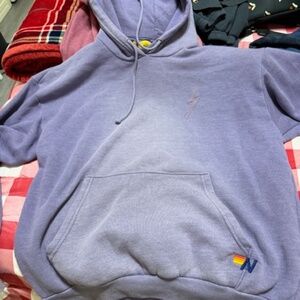 Aviator Nation Purple set with stitched lightening bold Size M/L